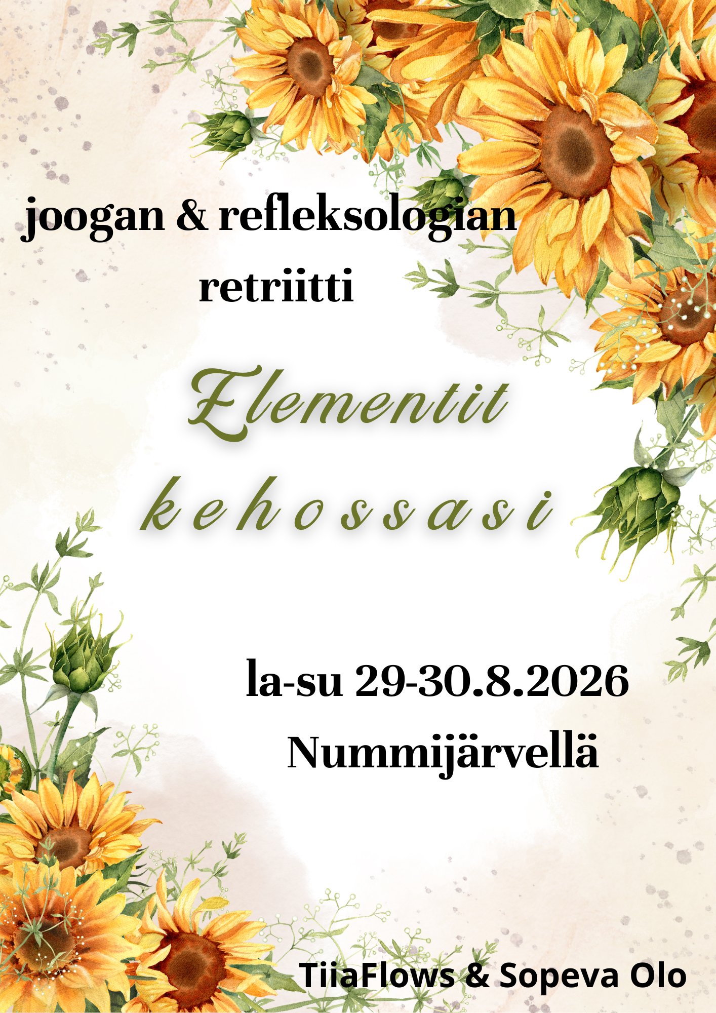 Elementit kehossasi - joogan & refleksologian retriitti